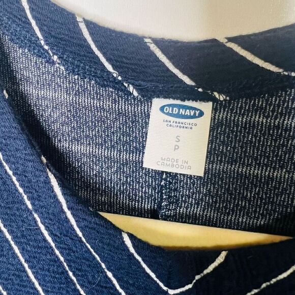 Old Navy Navy Blue White Stripe Fitted Stretch Sheath Dress NWT - Picture 5 of 11